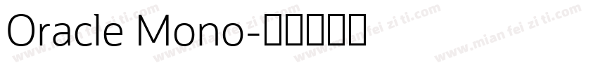 Oracle Mono字体转换
